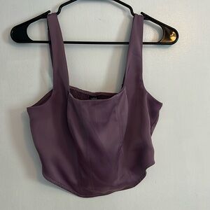 Purple wild fable (target) cropped tank top